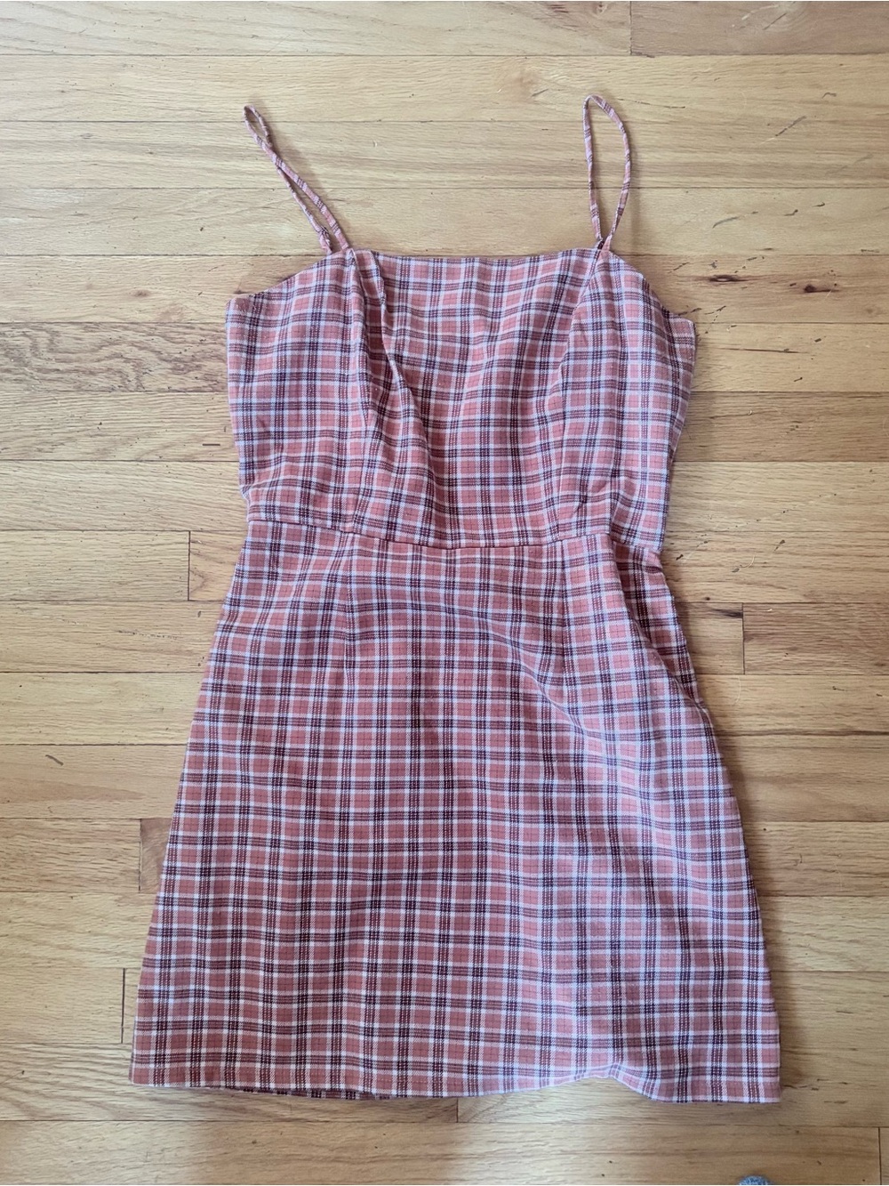 Pink Plaid Mini Dress